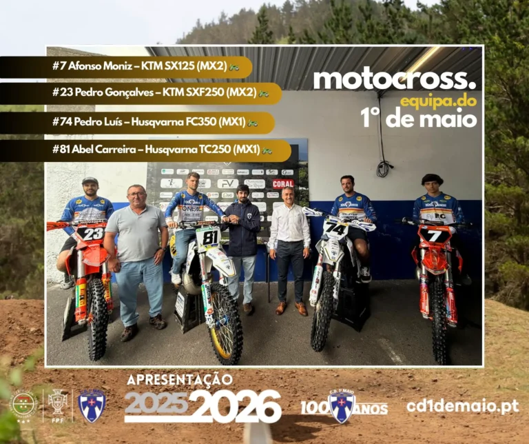 Apresentação Equipa de Motocross do cd 1º de maio 2025-2026